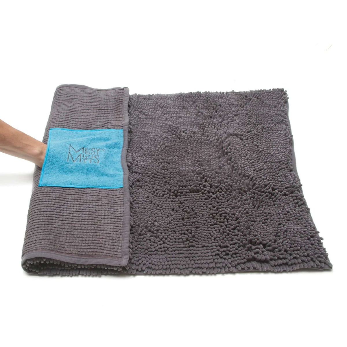 Messy Mutts Microfiber Dog Drying Mat and Towel with Hand Pockets