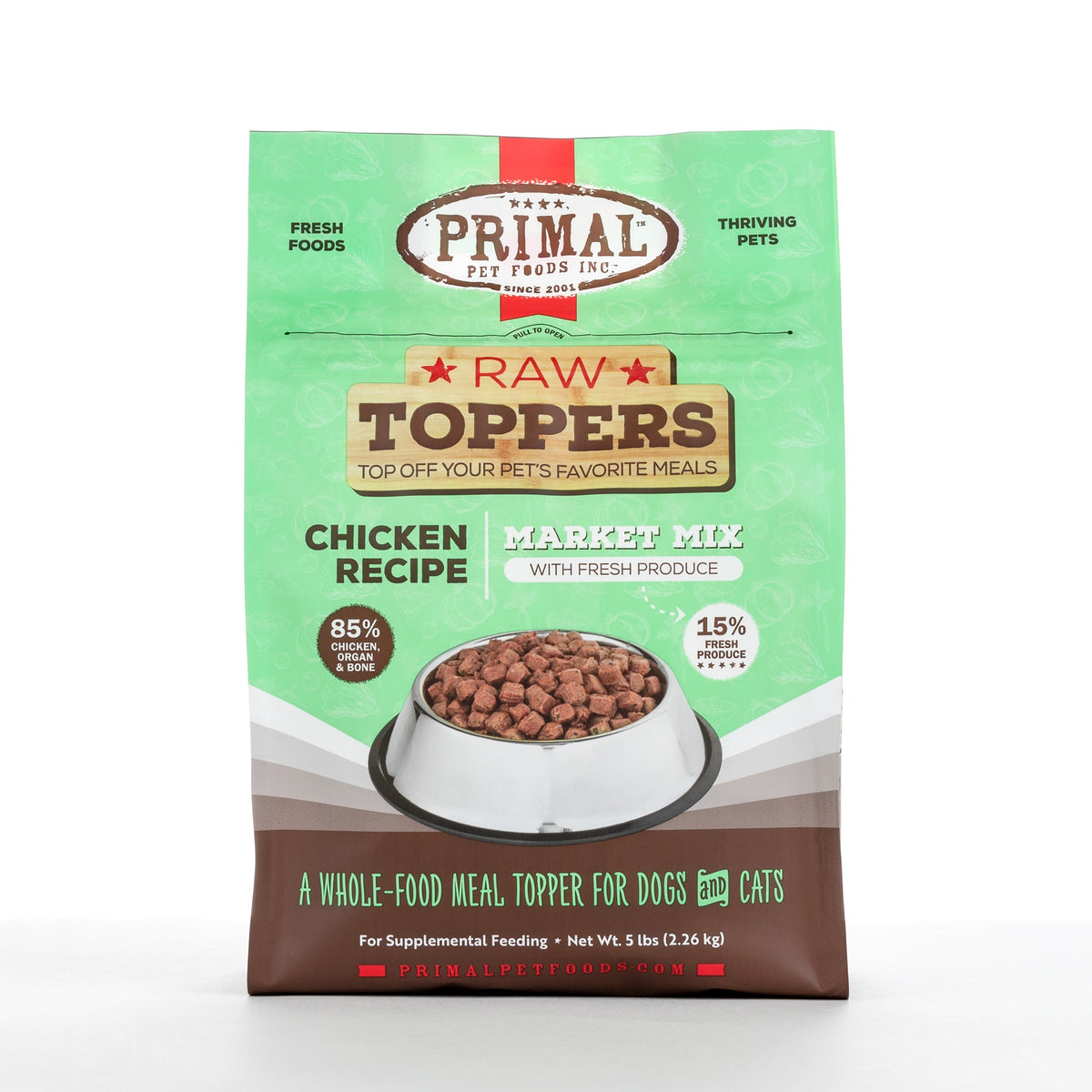 Primal Market Mix Chicken Frozen Raw Dog &amp; Cat Meal Topper