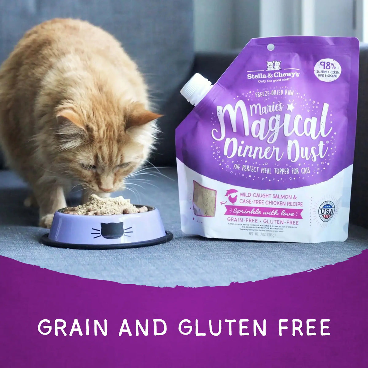 Stella &amp; Chewy&#39;s Marie&#39;s Magical Dinner Dust Salmon &amp; Chicken Cat Food Topper