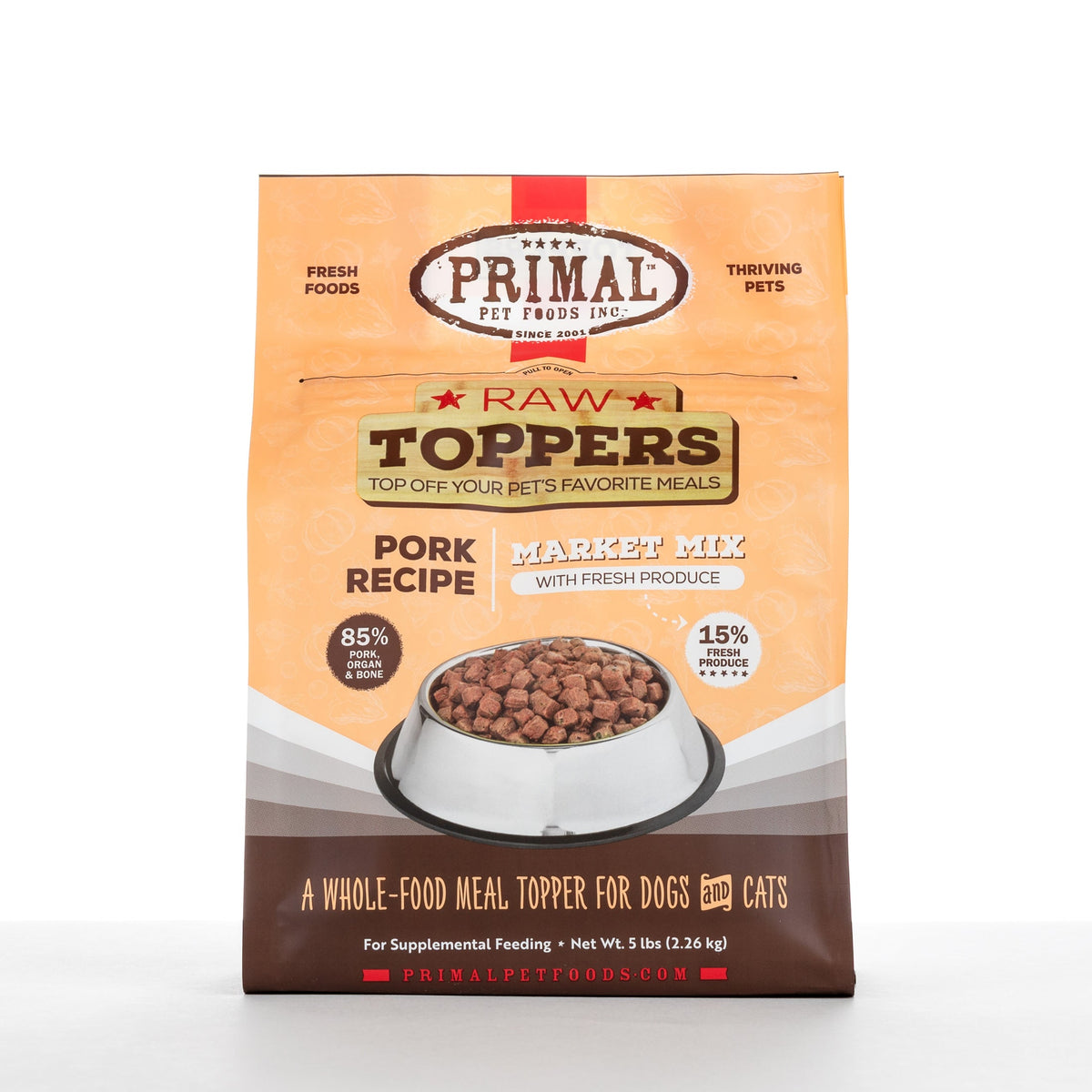Primal Market Mix Pork Frozen Raw Dog &amp; Cat Meal Topper