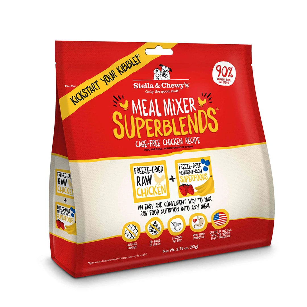 Stella &amp; Chewy&#39;s Freeze-Dried Raw Meal Mixer Superblends Chicken Dog Food Topper