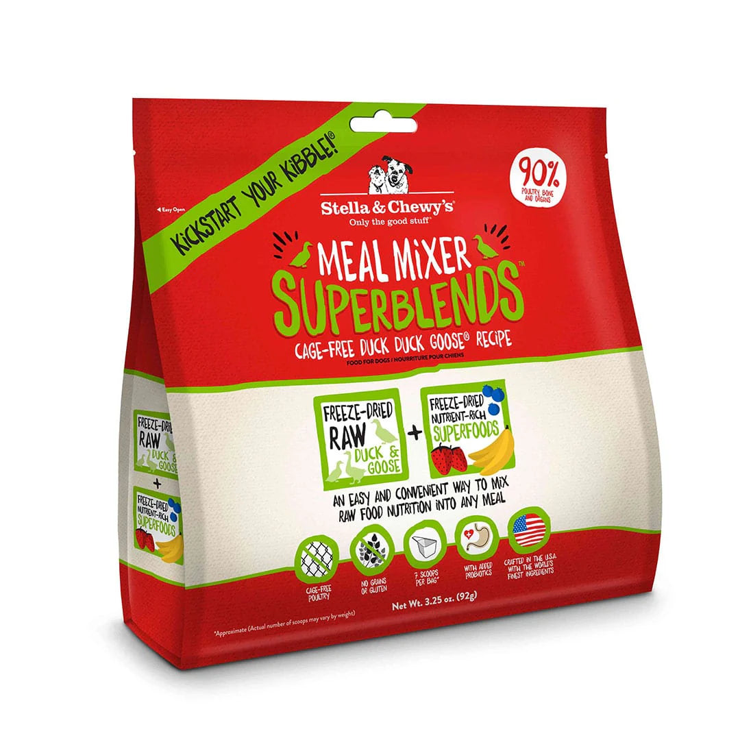Stella &amp; Chewy&#39;s Freeze-Dried Raw Meal Mixer Superblends Duck Dog Food Topper