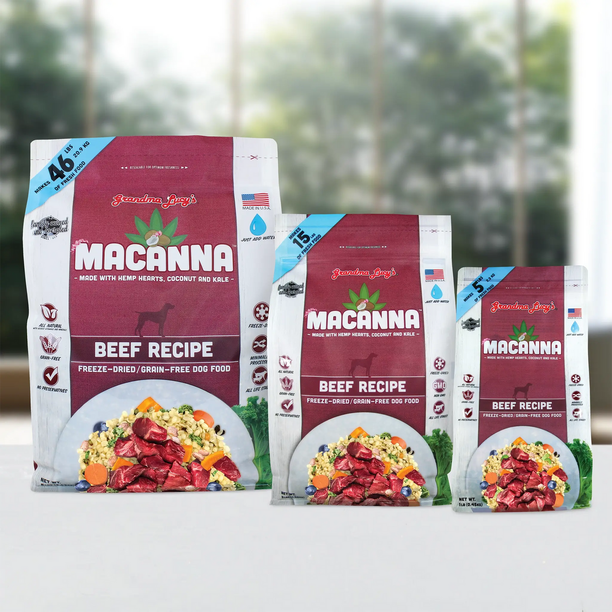 Grandma Lucy's Macanna Freeze-Dried Beef Recipe Dog Food