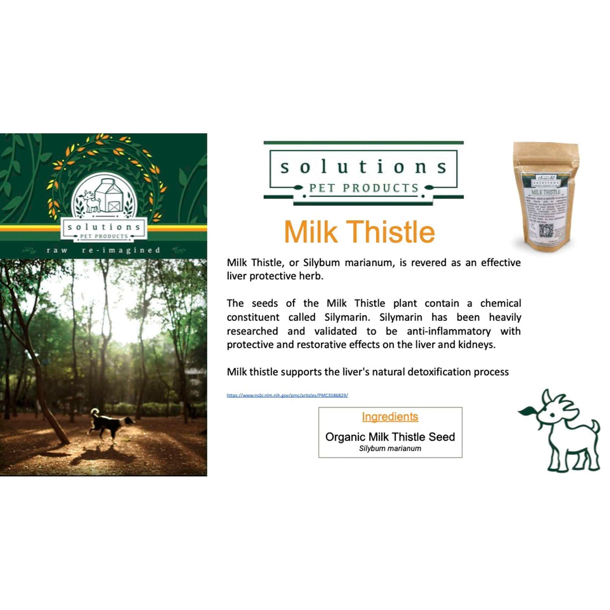 Solutions Pet Products Milk Thistle Liver Support Supplement for Dogs and Cats