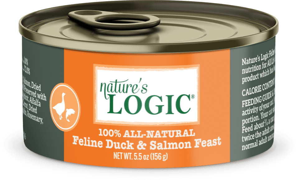 Nature&#39;s Logic Feline Duck &amp; Salmon Feast Canned Cat Food