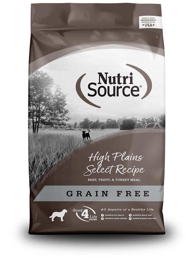 NutriSource Grain Free High Plains Select Beef, Trout &amp; Turkey Meal Dog Food