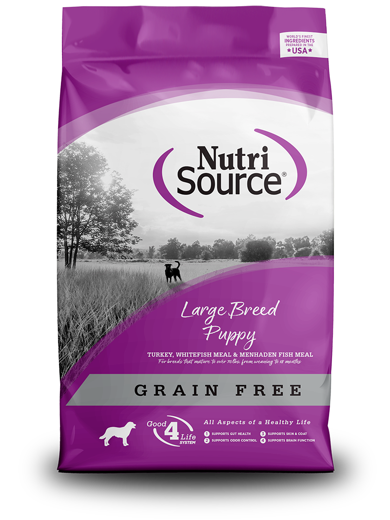 NutriSource Grain Free Large Breed Puppy Turkey, Whitefish Meal &amp; Menhaden Fish Meal Dog Food