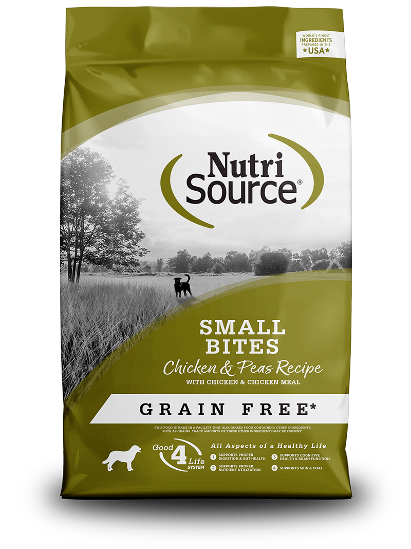 NutriSource Grain Free Small Bites Chicken &amp; Pea Dog Food