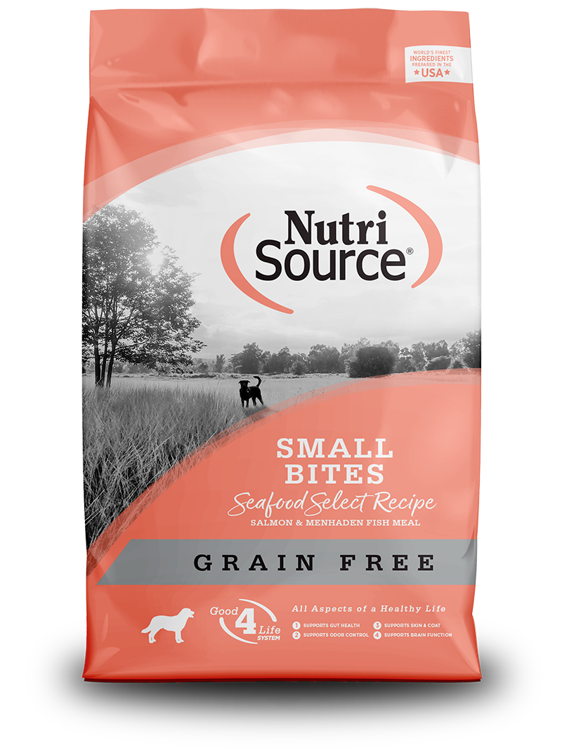 NutriSource Grain Free Small Bites Seafood Select Dog Food
