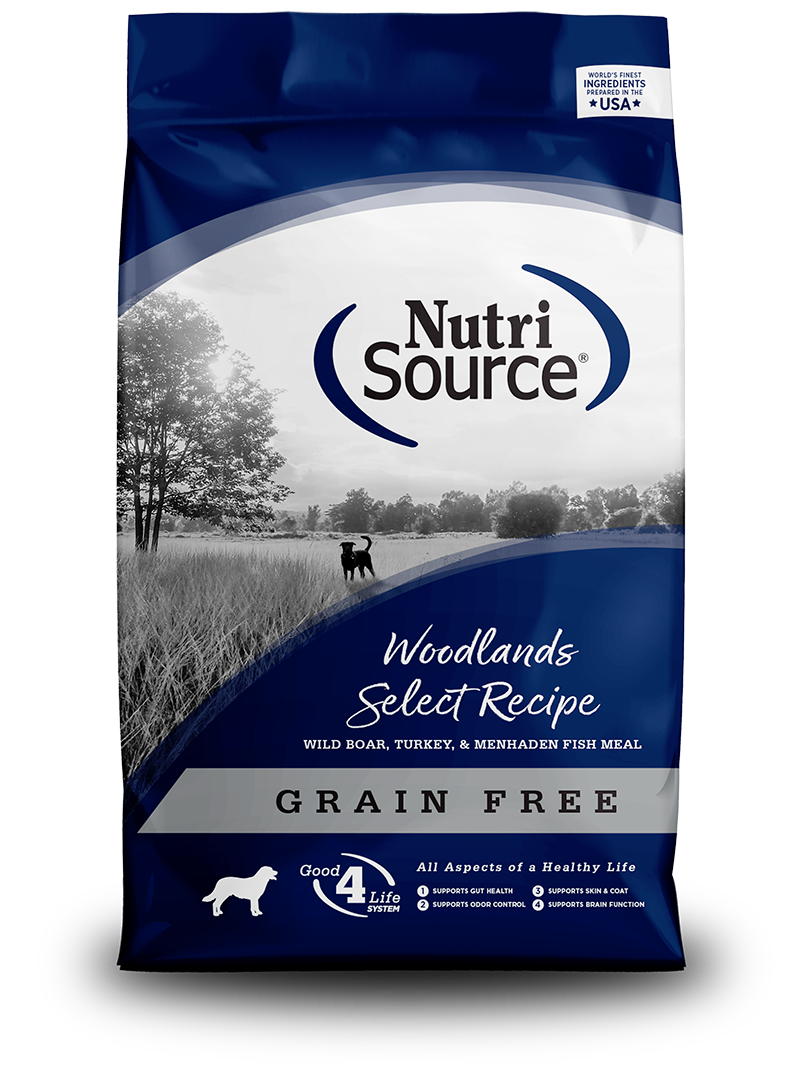 NutriSource Grain Free Woodlands Select Wild Boar, Turkey &amp; Menhaden Fish Meal Dog Food