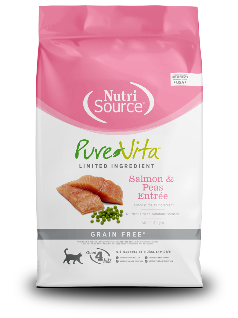 NutriSource PureVita Grain Free Salmon &amp; Peas Cat Food
