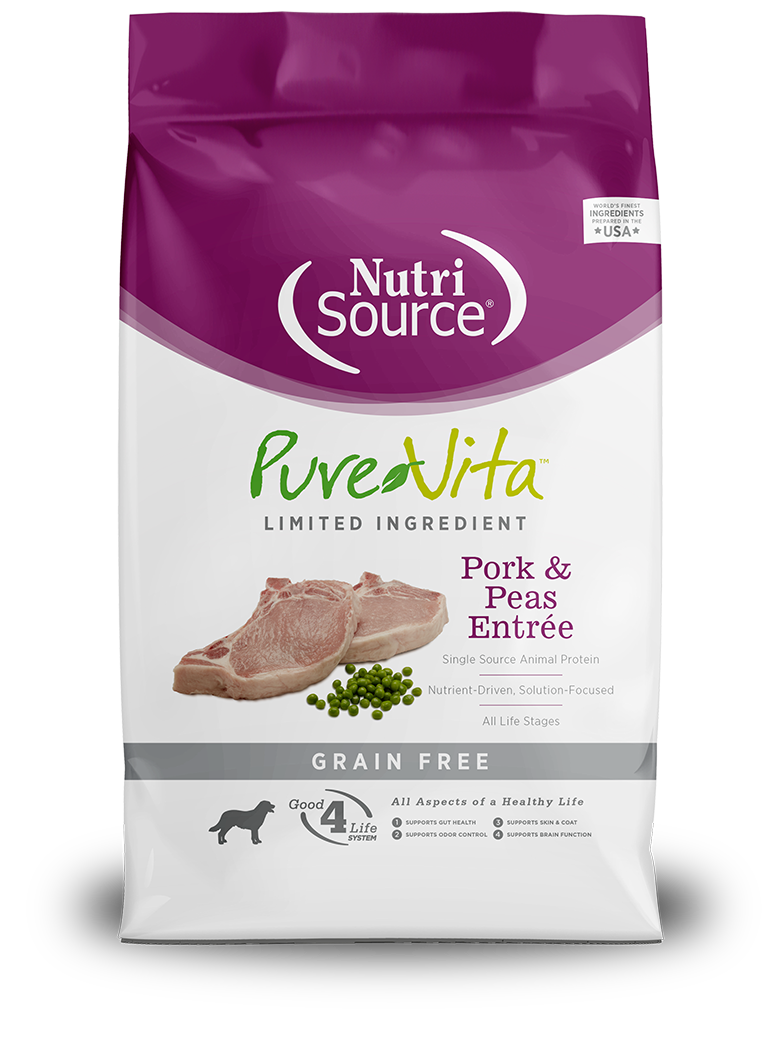 NutriSource PureVita Grain Free Pork &amp; Peas Dog Food