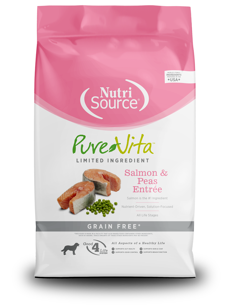 NutriSource PureVita Grain Free Salmon &amp; Peas Dog Food