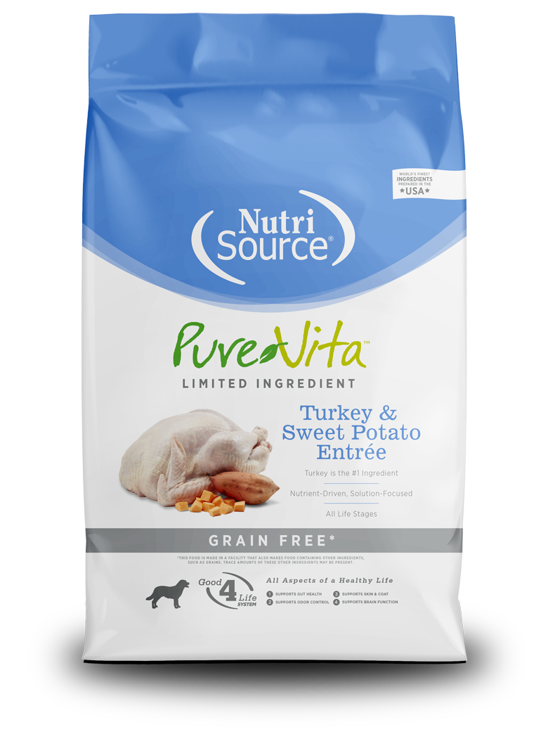 NutriSource PureVita Grain Free Turkey &amp; Sweet Potato Dog Food