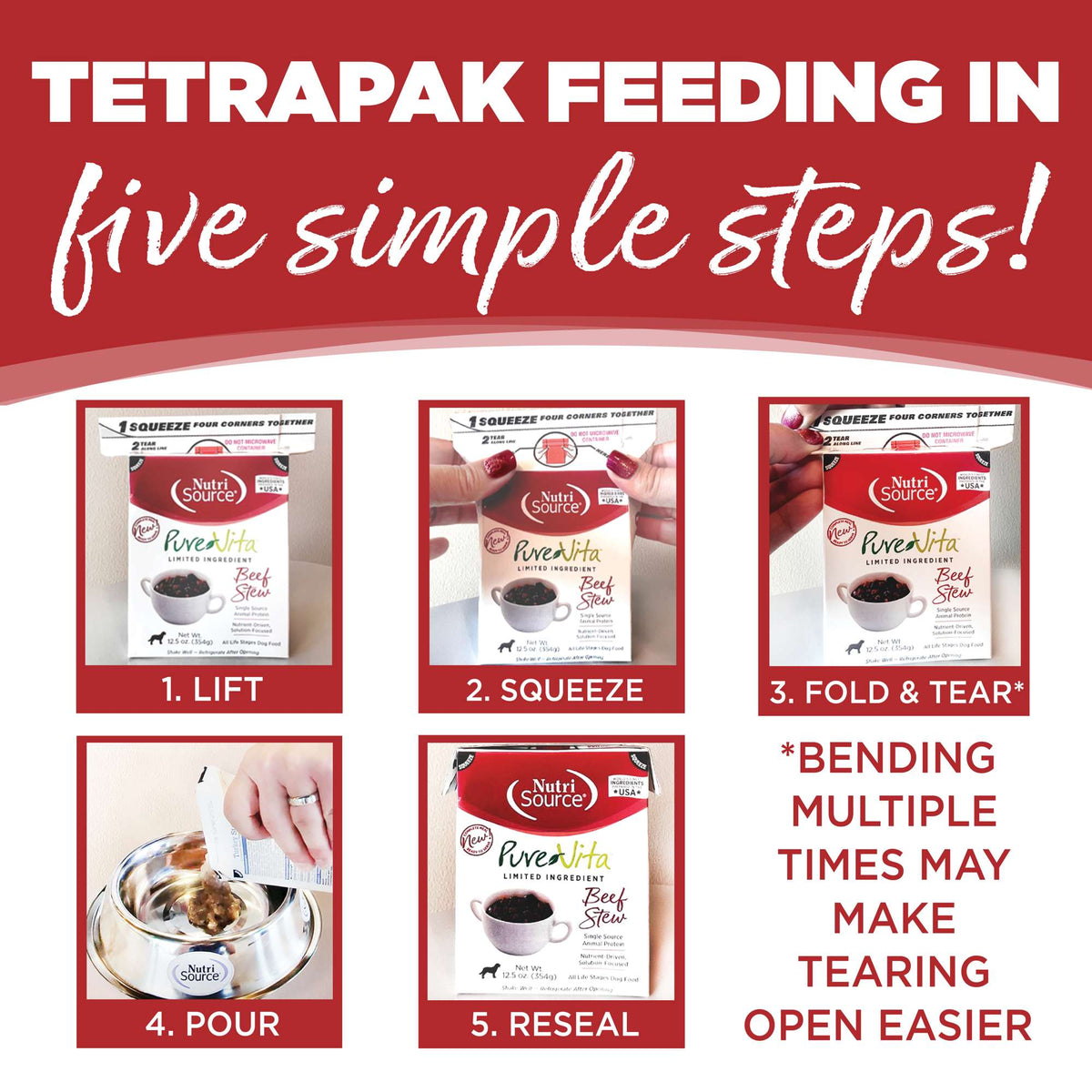 NutriSource PureVita Beef Stew Dog Food