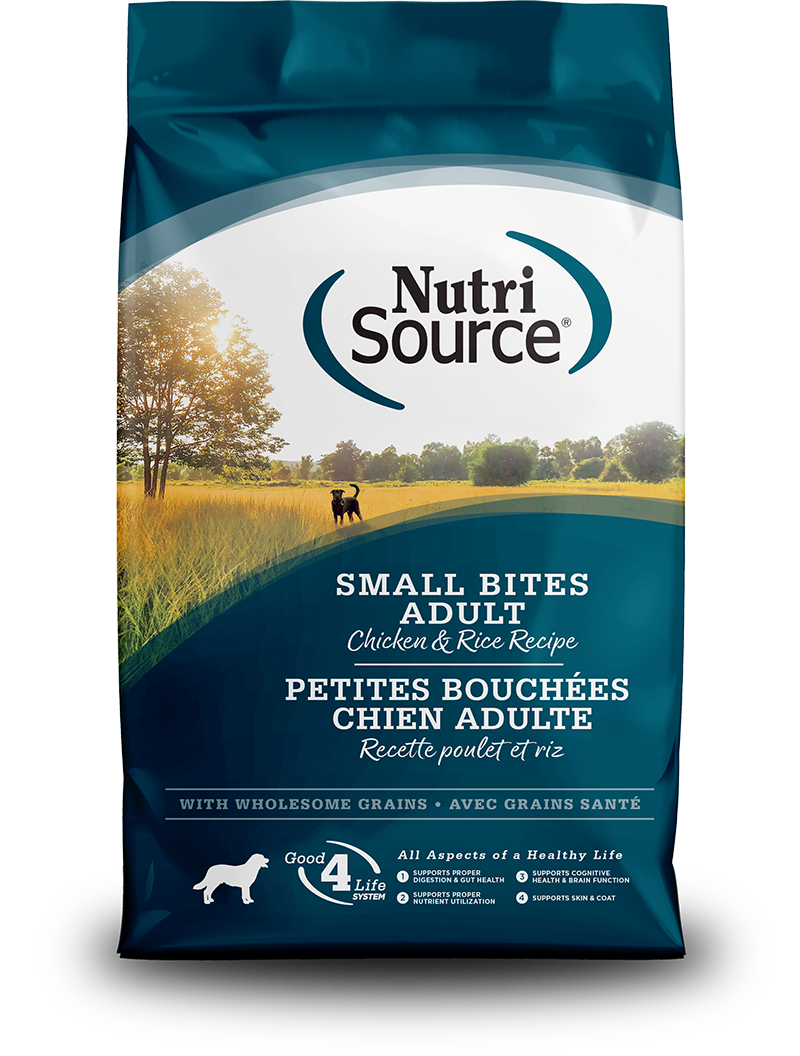 NutriSource Small Bites Adult Chicken &amp; Rice with Wholesome Grains Dog Food