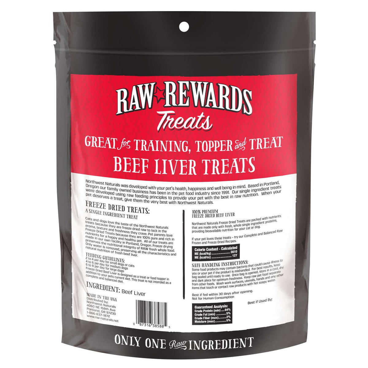 Northwest Naturals Raw Rewards Freeze-Dried Beef Liver Dog &amp; Cat Treats