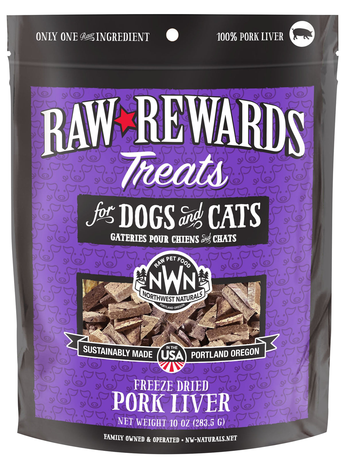 Northwest Naturals Raw Rewards Freeze-Dried Pork Liver Dog &amp; Cat Treats