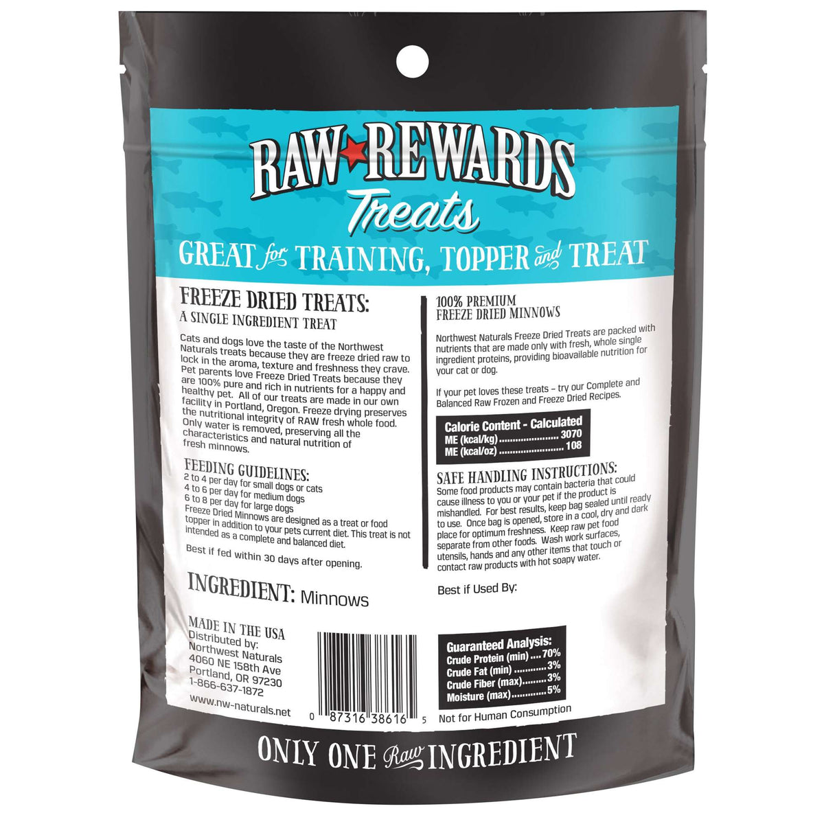 Northwest Naturals Raw Rewards Freeze-Dried Minnows Dog &amp; Cat Treats