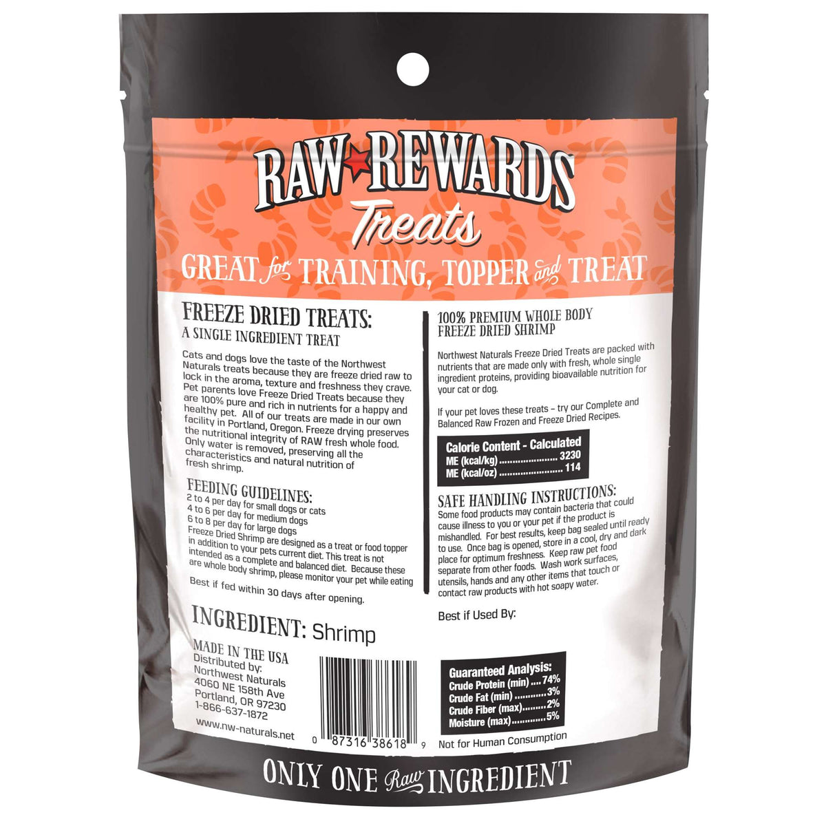 Northwest Naturals Raw Rewards Freeze-Dried Shrimp Dog &amp; Cat Treats