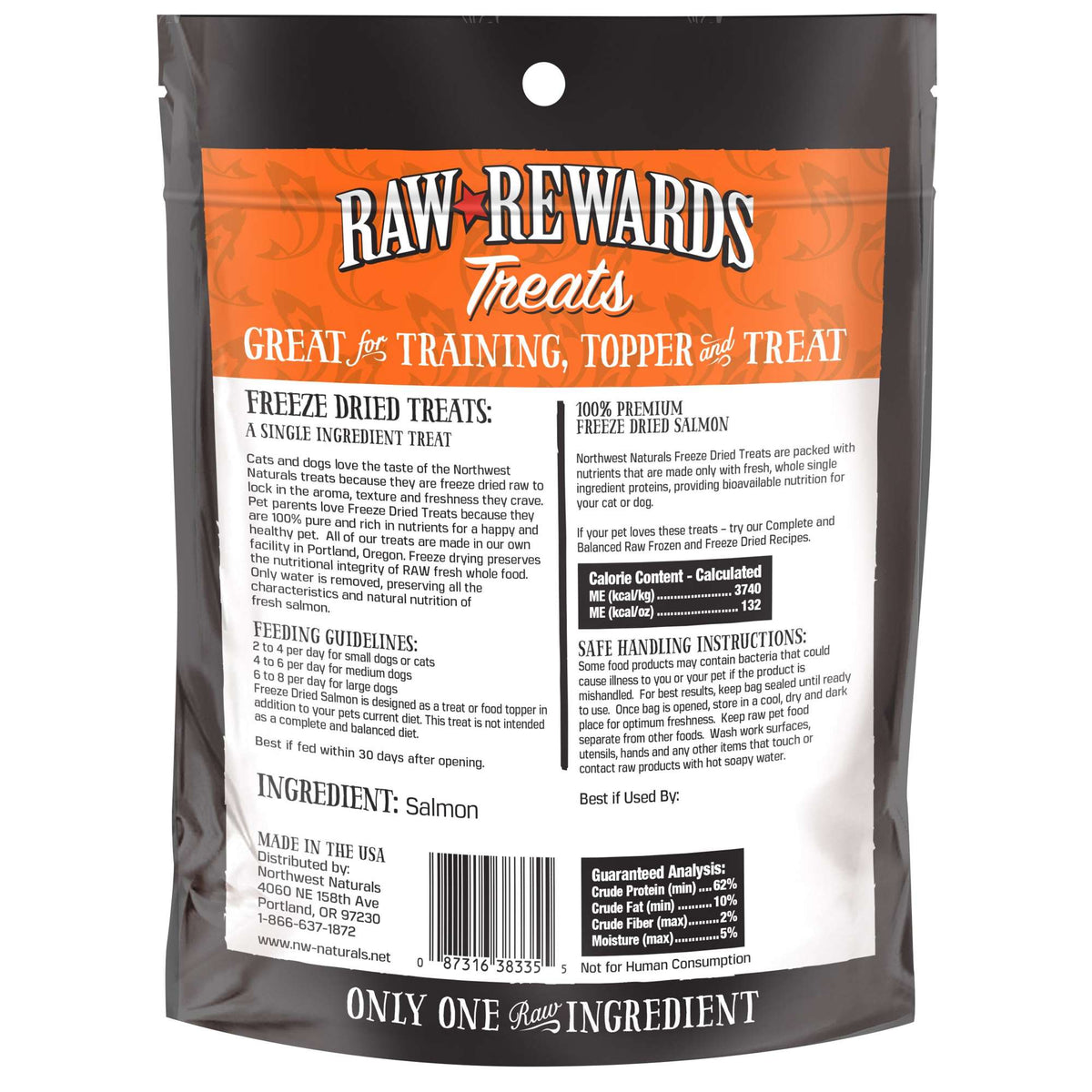 Northwest Naturals Raw Rewards Freeze-Dried Salmon Dog &amp; Cat Treats