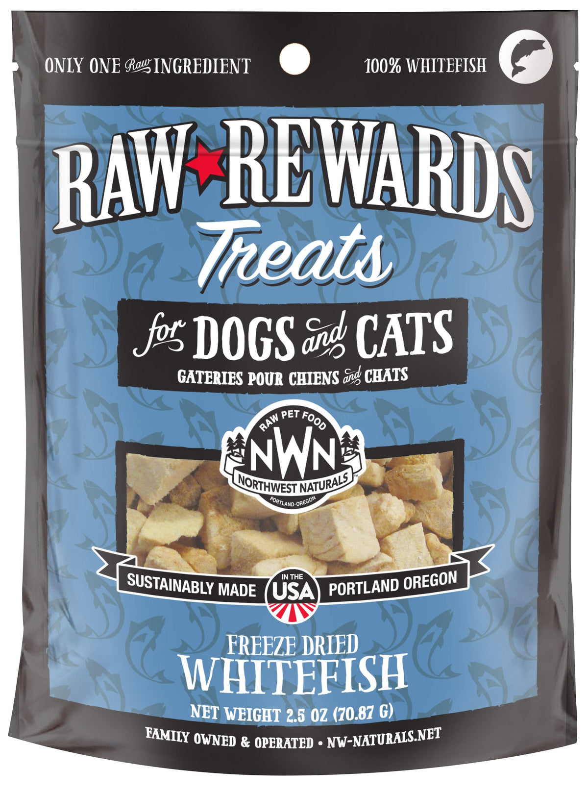 Northwest Naturals Raw Rewards Freeze-Dried Whitefish Dog &amp; Cat Treats