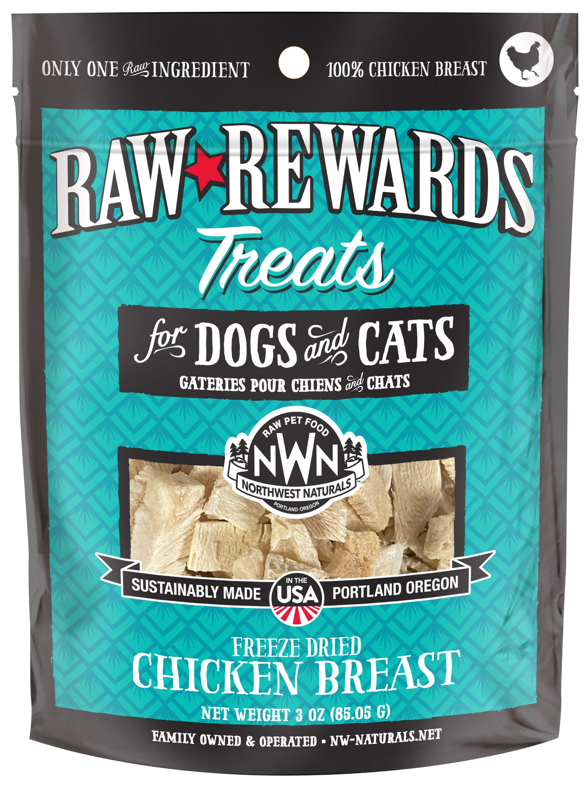Northwest Naturals Raw Rewards Freeze-Dried Chicken Breast Dog &amp; Cat Treats