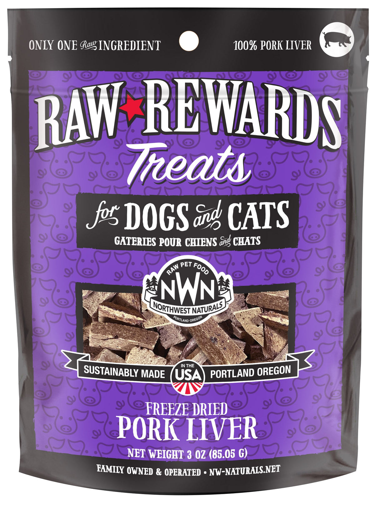 Northwest Naturals Raw Rewards Freeze-Dried Pork Liver Dog &amp; Cat Treats