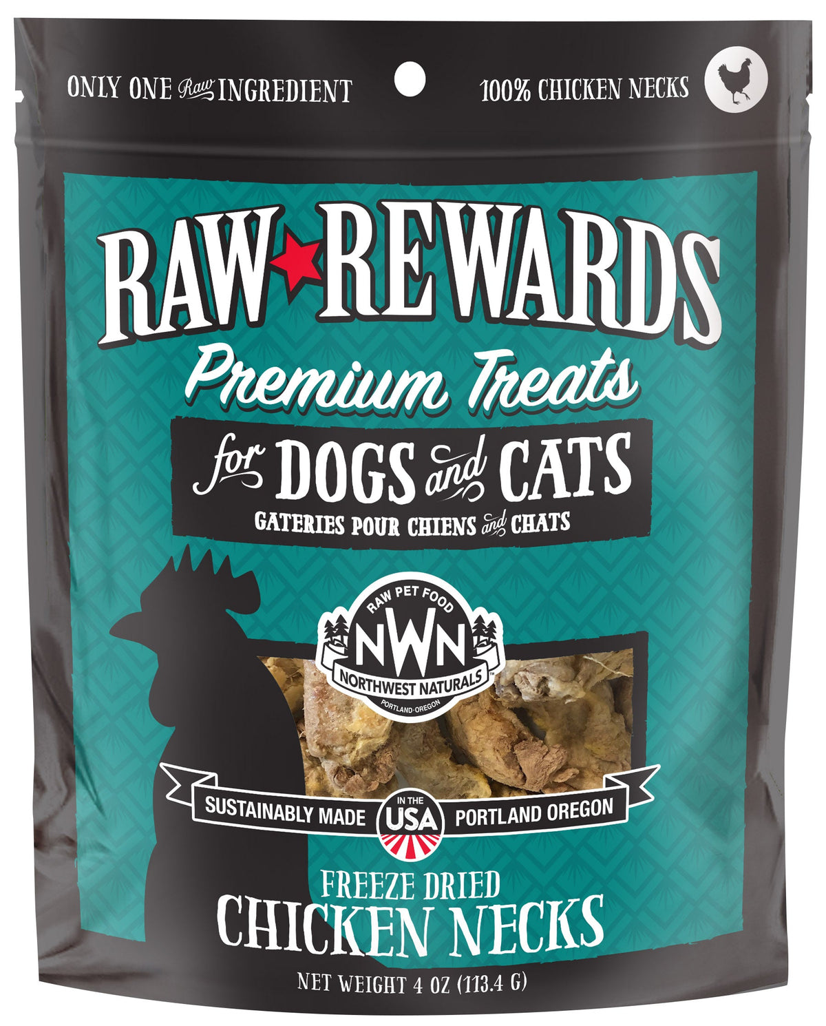 Northwest Naturals Raw Rewards Freeze-Dried Chicken Necks Dog &amp; Cat Treats
