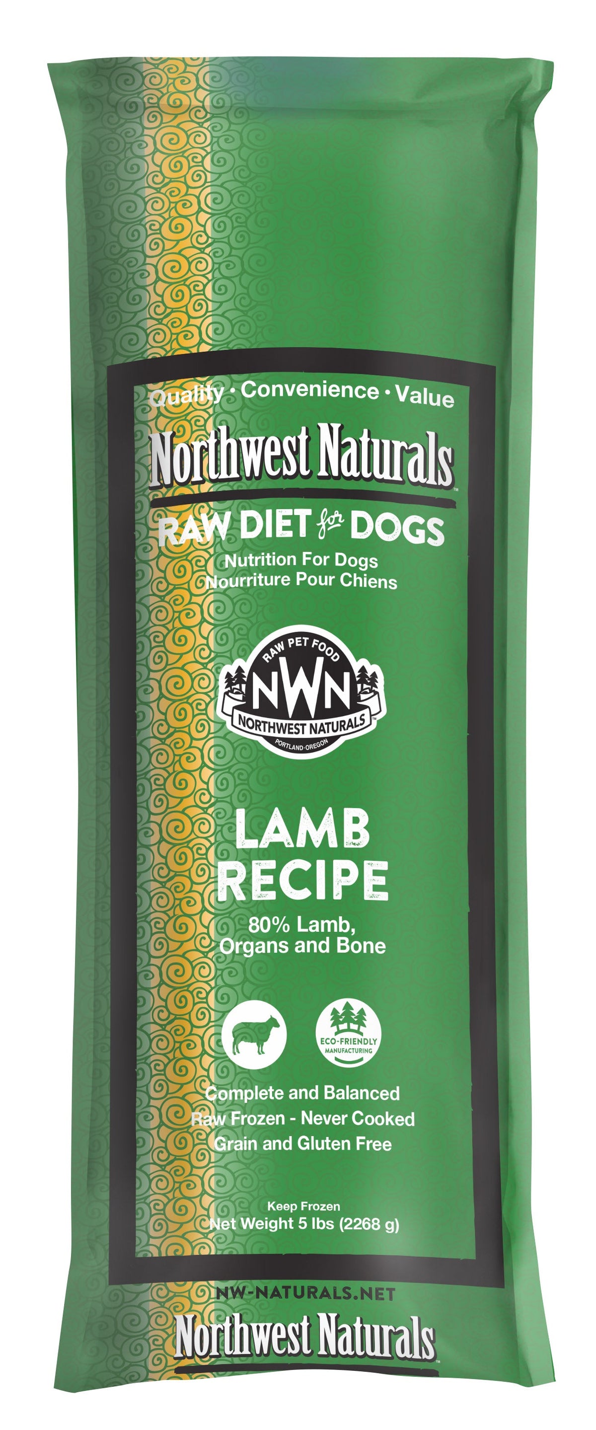 Northwest Naturals Frozen Raw Lamb Dog Food