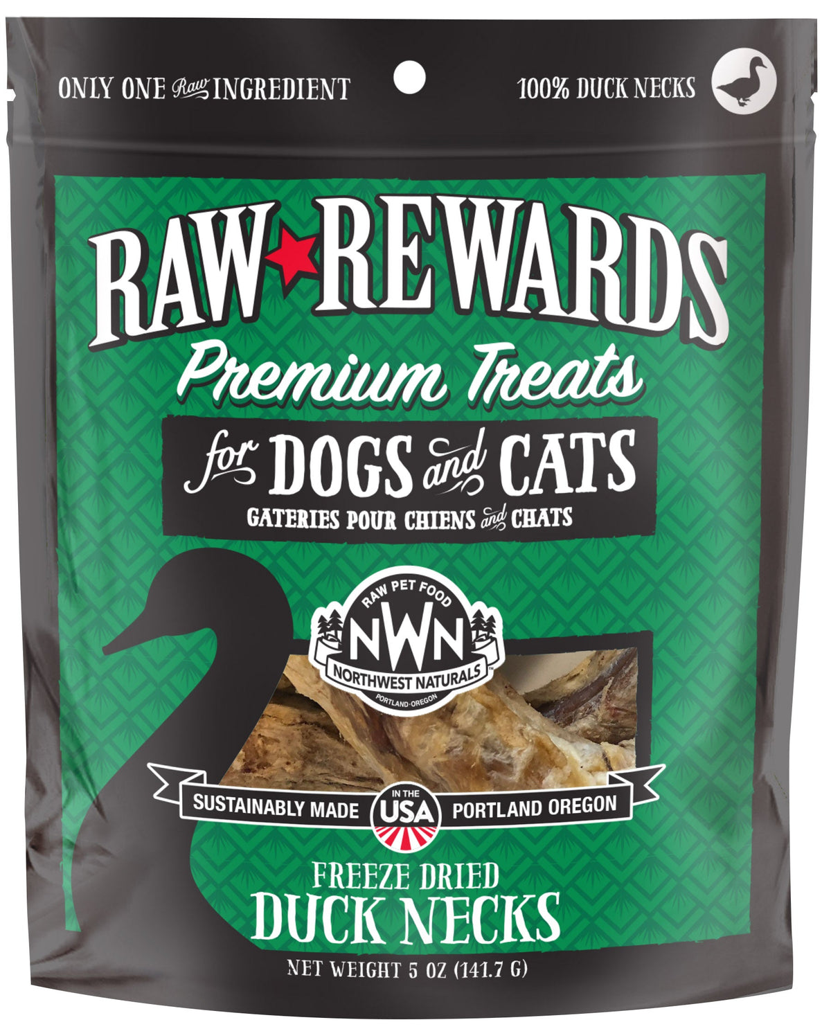 Northwest Naturals Raw Rewards Freeze-Dried Duck Necks Dog &amp; Cat Treats