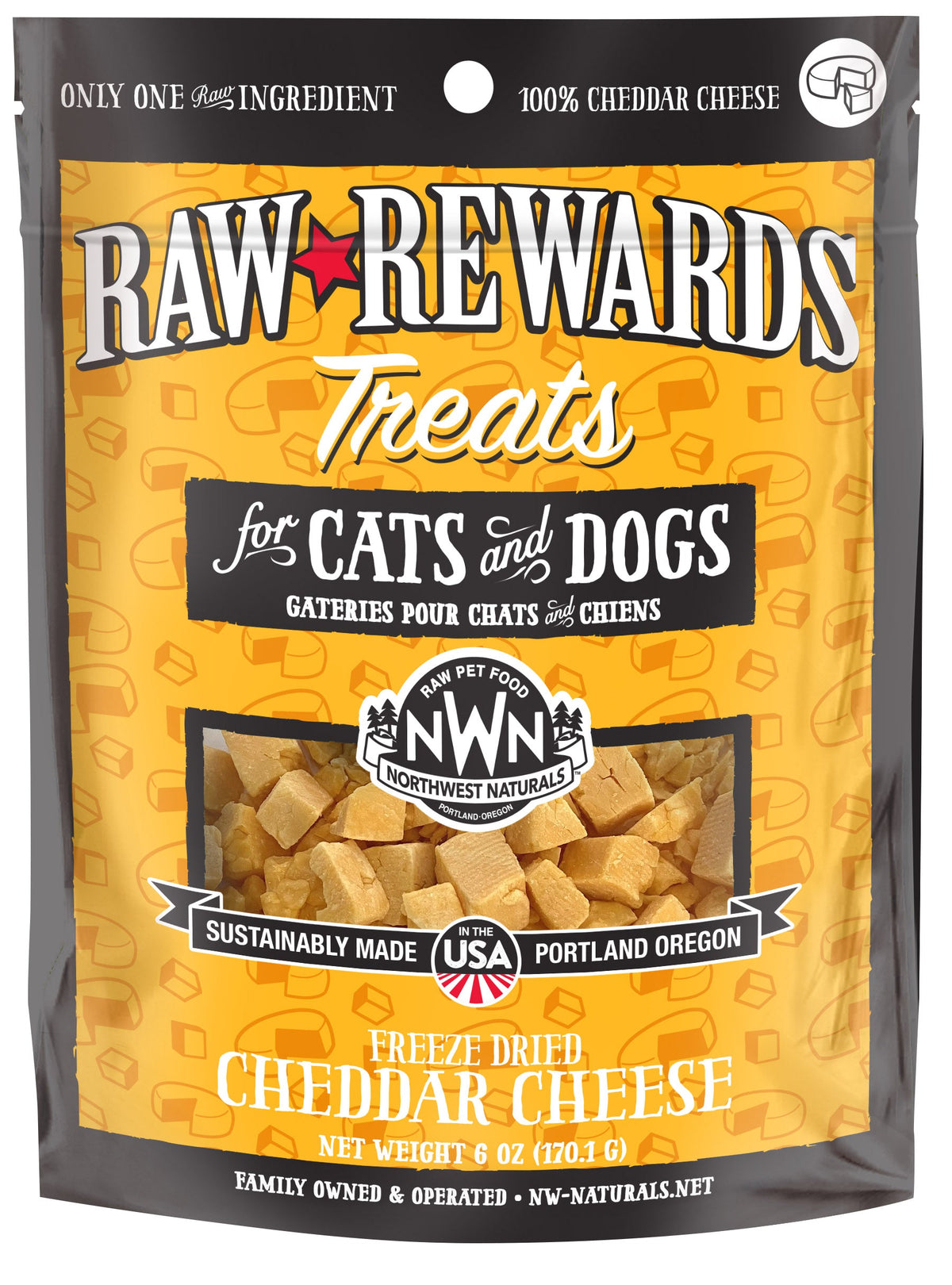 Northwest Naturals Raw Rewards Freeze-Dried Cheddar Cheese Dog Treats
