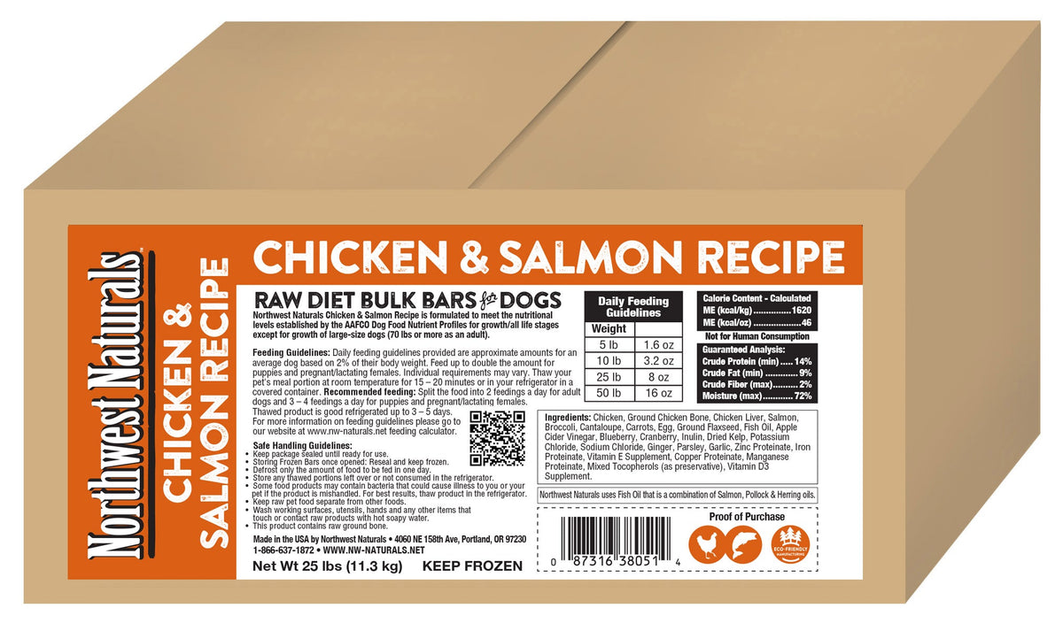 Northwest Naturals Frozen Raw Chicken &amp; Salmon Dog Food