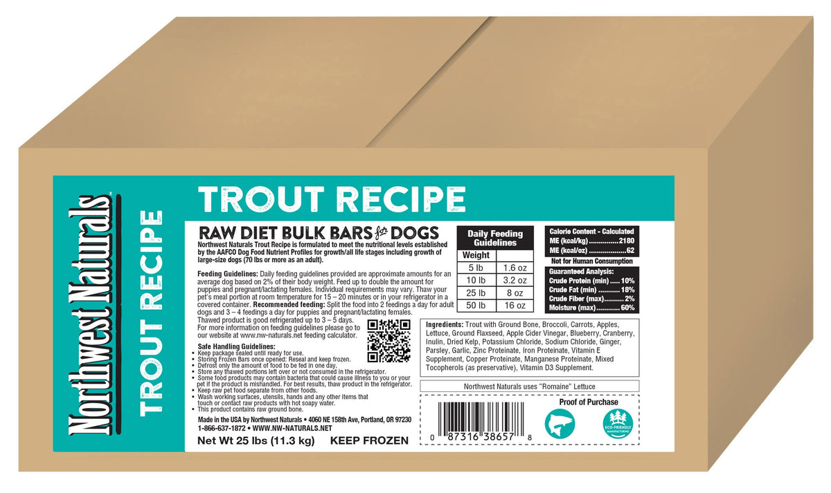 Northwest Naturals Frozen Raw Trout Dog Food