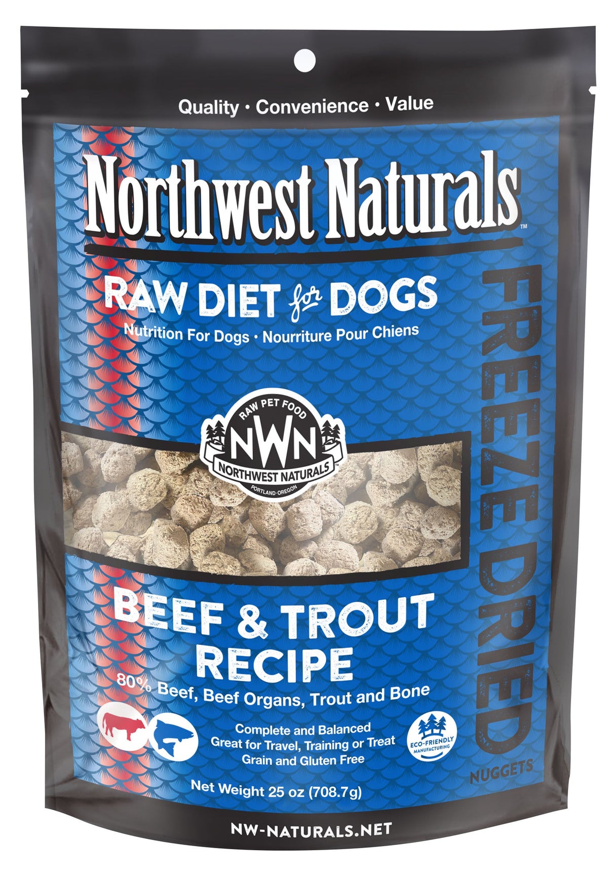 Northwest Naturals Freeze-Dried Raw Beef &amp; Trout Dog Food