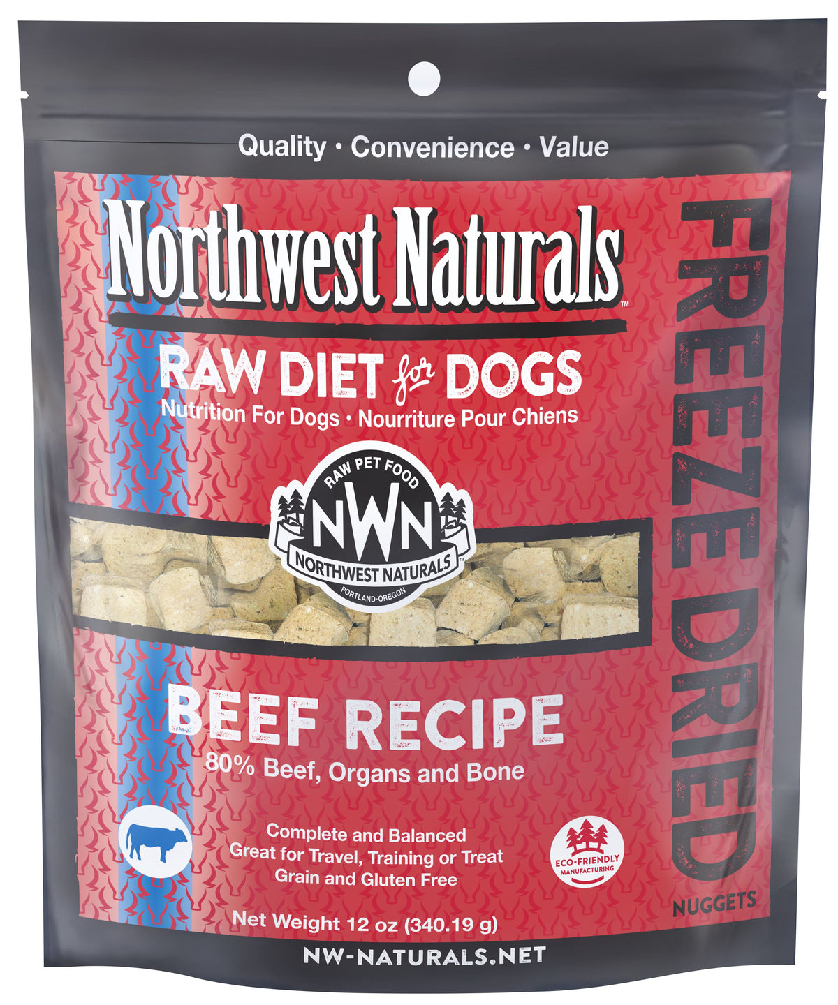 Northwest Naturals Freeze-Dried Raw Beef Dog Food