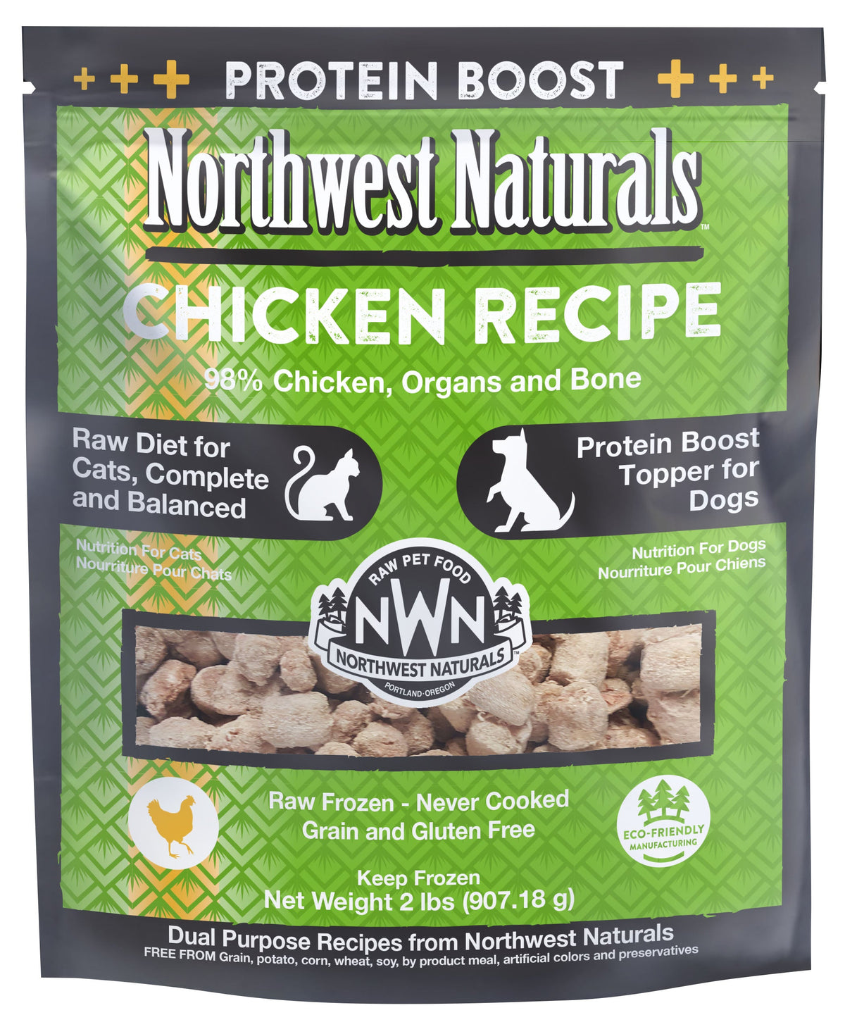 Northwest Naturals Frozen Raw Chicken Protein Boost &amp; Cat Food