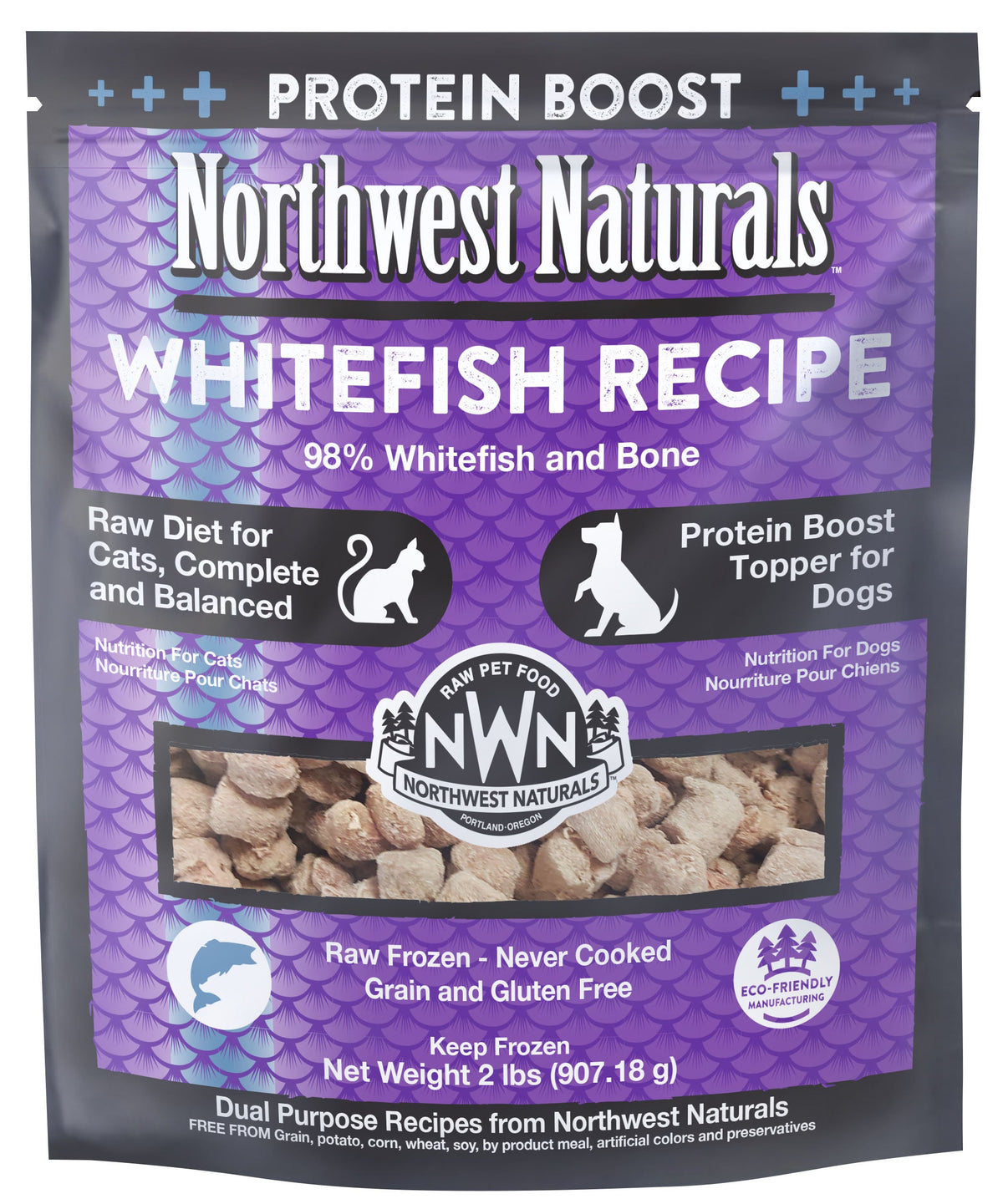 Northwest Naturals Frozen Raw Whitefish Protein Boost &amp; Cat Food