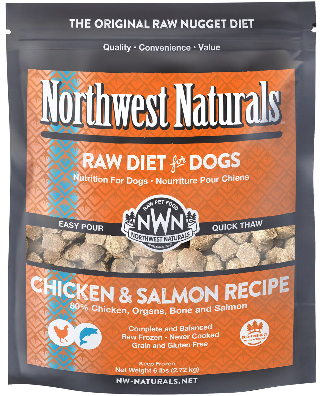 Northwest Naturals Frozen Raw Chicken &amp; Salmon Dog Food