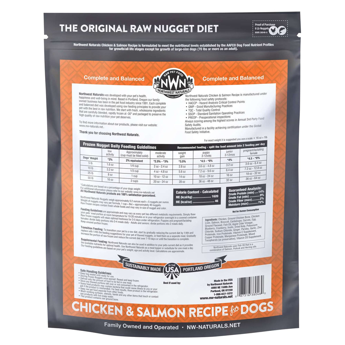 Northwest Naturals Frozen Raw Chicken &amp; Salmon Dog Food