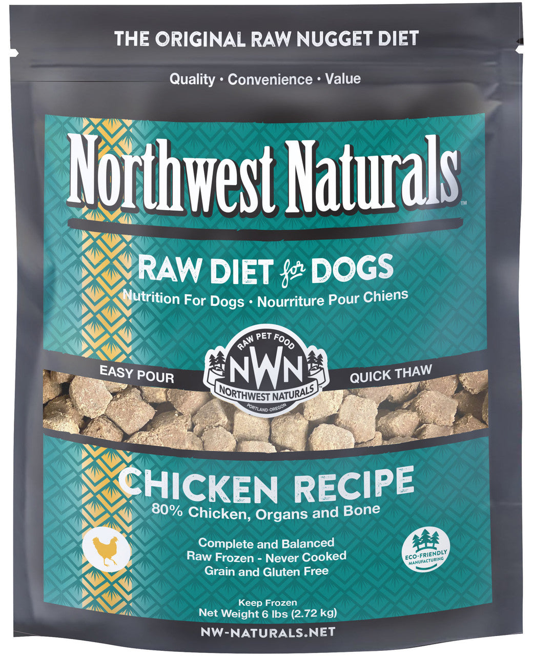 Northwest Naturals Frozen Raw Chicken Dog Food