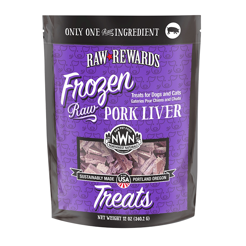 Northwest Naturals Raw Rewards Frozen Pork Liver Dog &amp; Cat Treats
