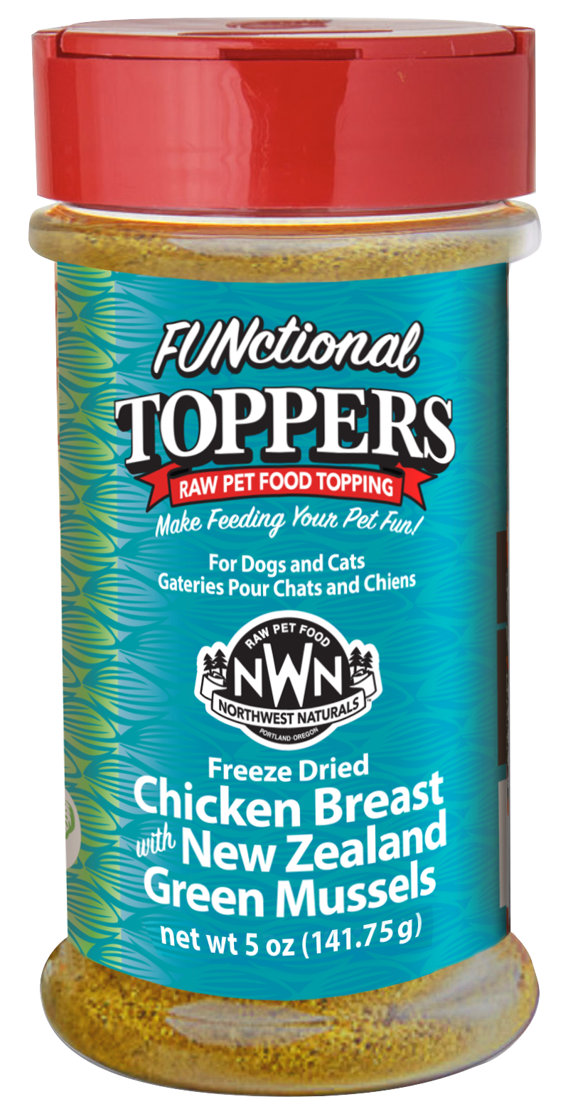 Northwest Naturals Dog &amp; Cat FUNctional Topper Chicken Breast with New Zealand Green Mussels