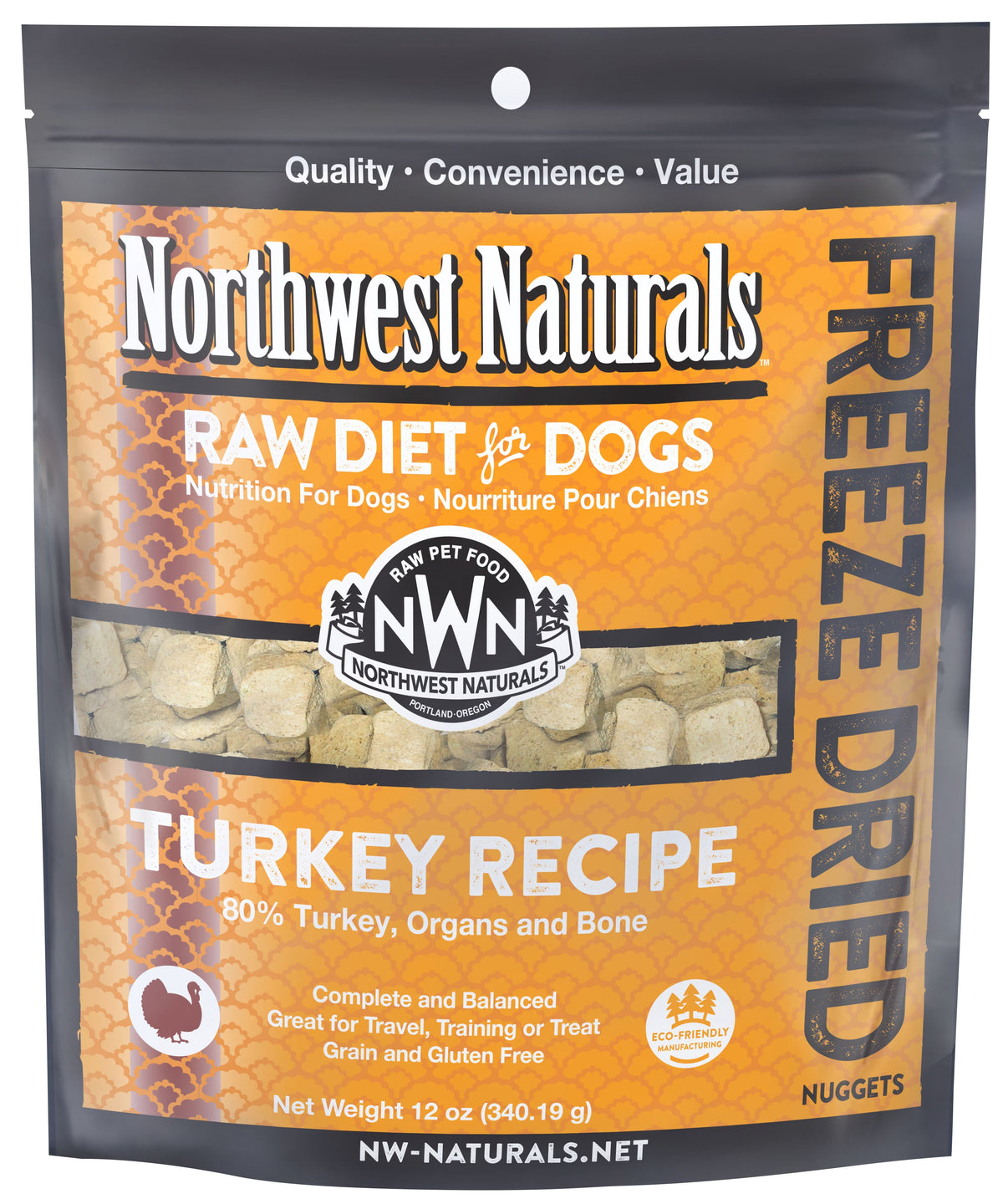 Northwest Naturals Freeze-Dried Raw Turkey Dog Food