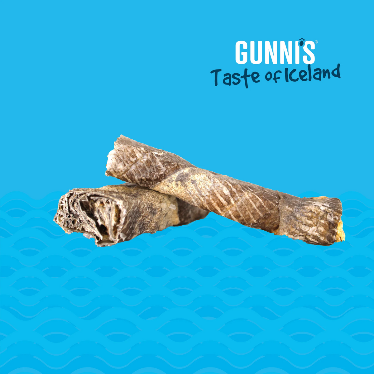 Gunni&#39;s Pet Taste of Iceland Chewy Sticks Cod Skin Dog Treats