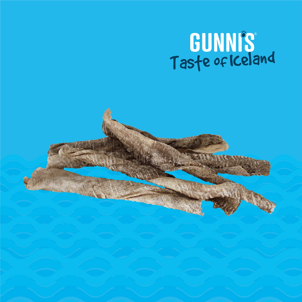 Gunni&#39;s Pet Taste of Iceland Cod Skin Twists Dog Treats