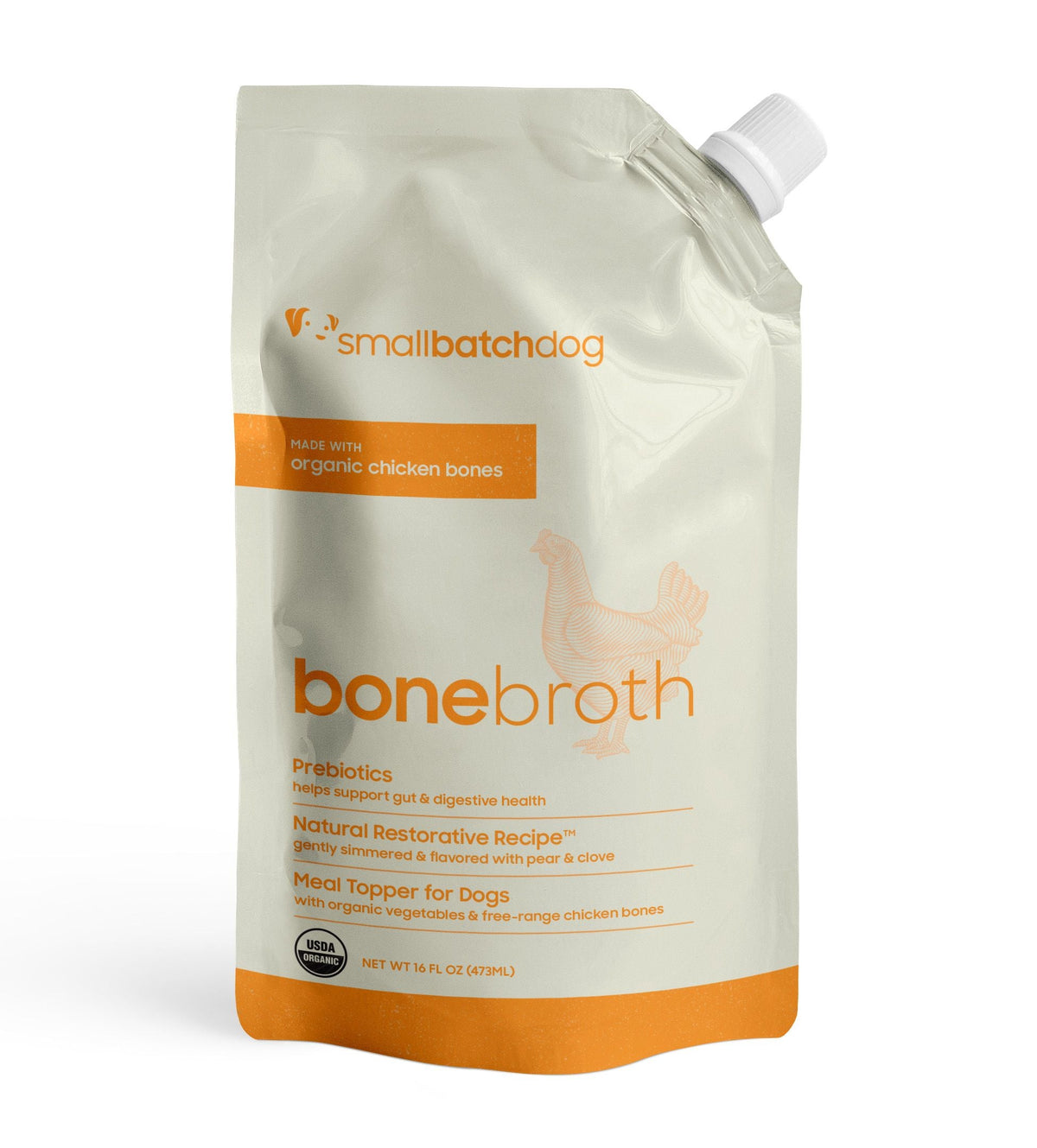 Small Batch Grain Free Chicken Bone Broth for Dogs &amp; Cats