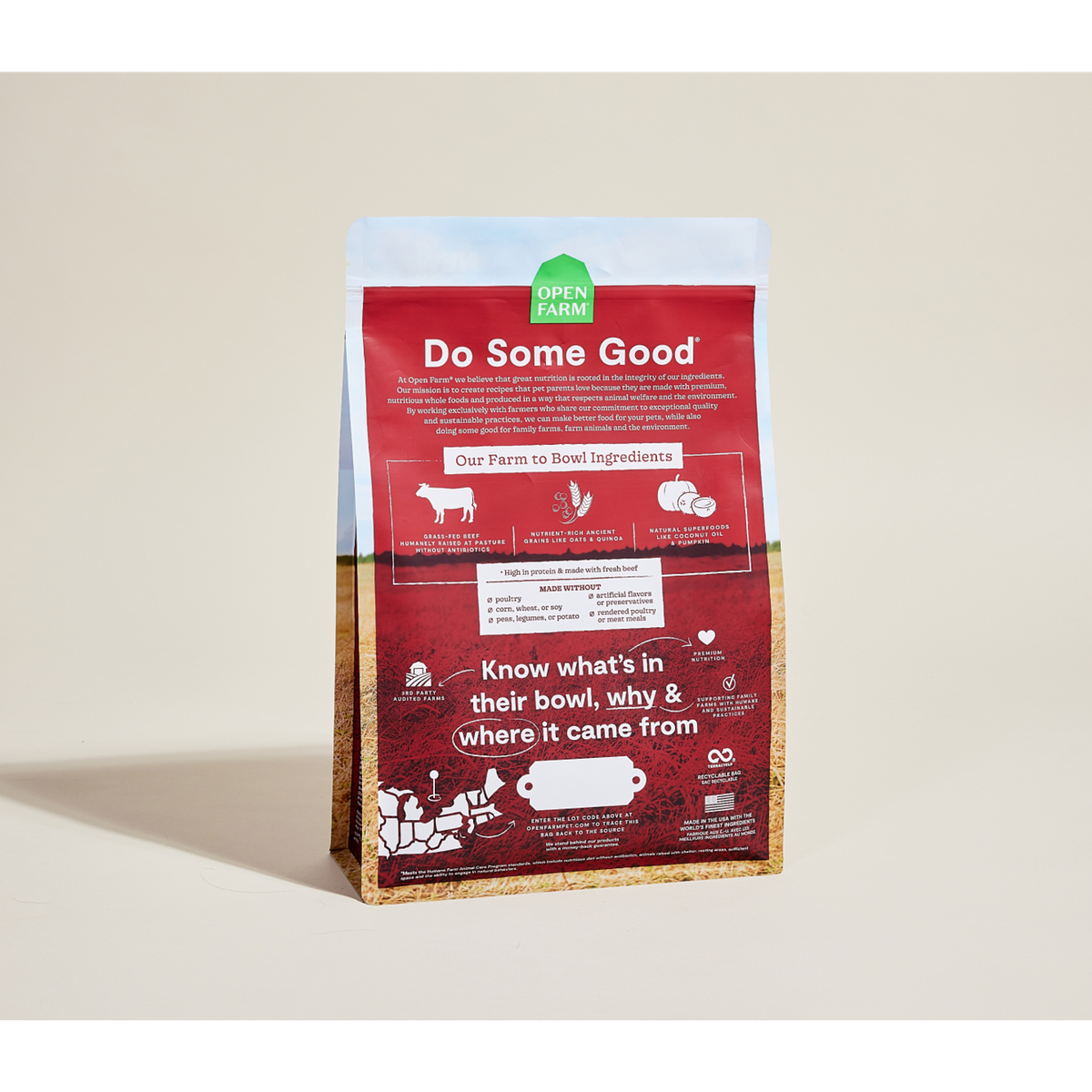 Open Farm Grass-Fed Beef &amp; Ancient Grains Dog Food