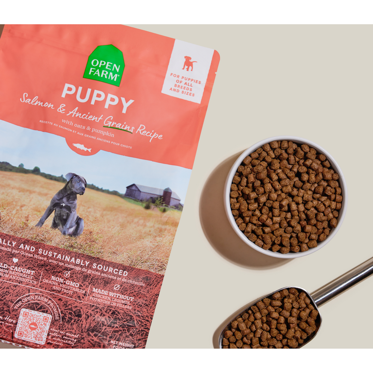 Open Farm Salmon &amp; Ancient Grains Puppy Dog Food