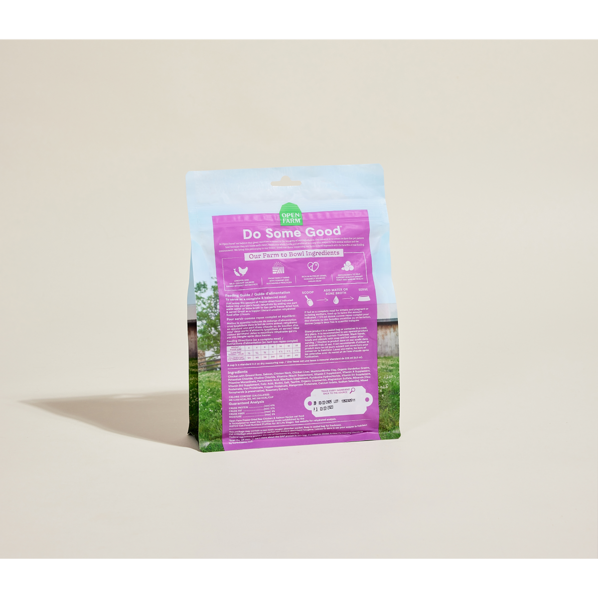 Open Farm Freeze-Dried Raw Chicken &amp; Salmon Meal or Mixer Cat Food